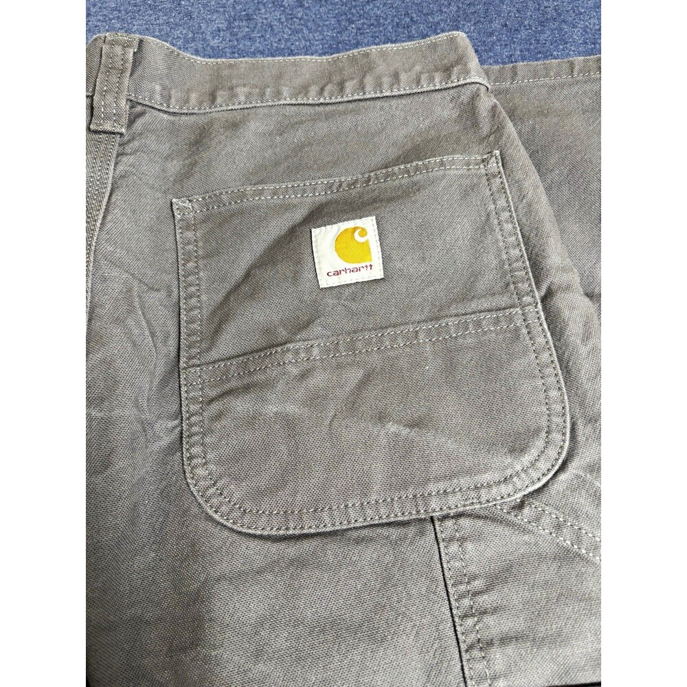Carhartt Men’s Relaxed Fit Straight Leg Canvas Workwear Pants Gray 31x34 Cargo